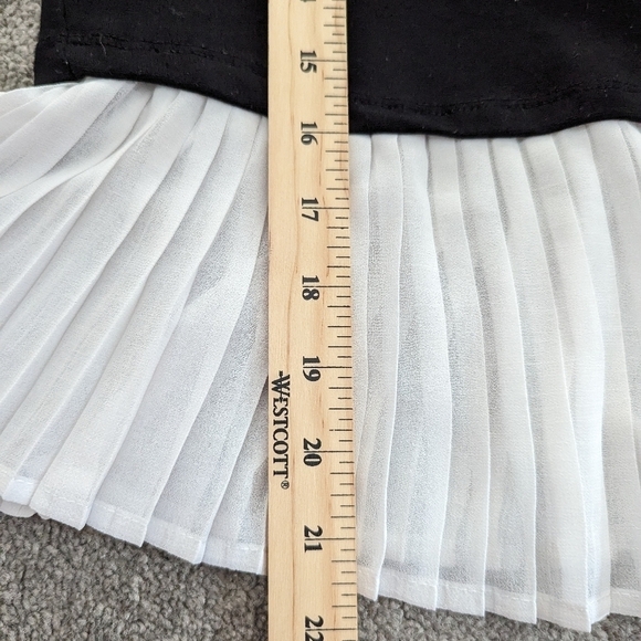 SEDUCTIONS white frill black short sleeve blouse tshirt Medium - Picture 8 of 8